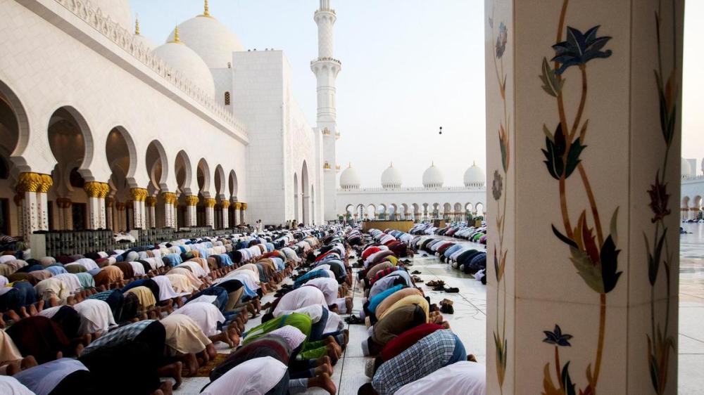 People praying at mosque